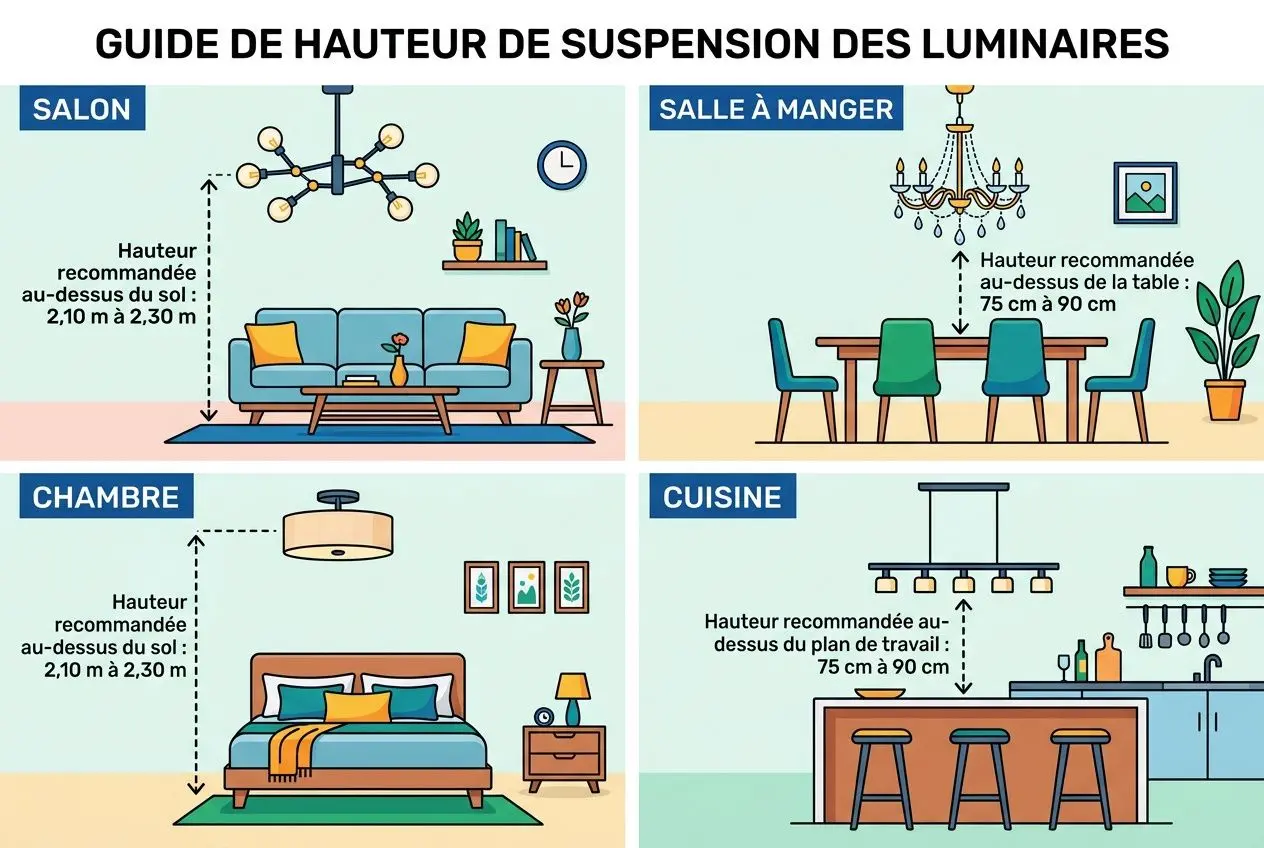 ampoule led compatible variateur : illustration guide dimmable et conseils avec salon, salle à manger, chambre et cuisine